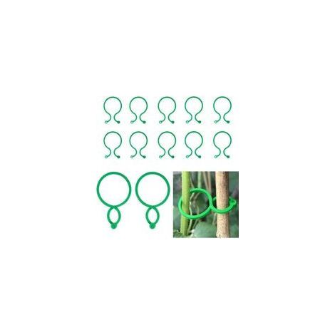 Attache Plante de Jardin Support pour Plantes Clips avec Fermoir,50 Pièces Réutilisables Pinces à Clip Tomate en Plastique, Tuteur Orchidee Durables Twisty Soutenir La Plante Grimpantes(4cm x 2.7cm) (1/5)