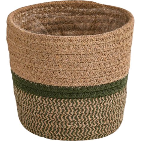 Panier Cache-pot en Herbe Marine Tressée Naturelle pour Plantes d'Intérieur, Tailles P21 à P24 - PANGIVO