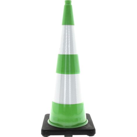 Cône de sécurité, Vert, Hauteur de 90 cm ( Prix pour 1 ) (1/2)