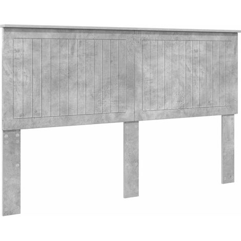 Maison Exclusive - Tête de lit Gris béton 160 cm Bois d'ingénierie (1/5)