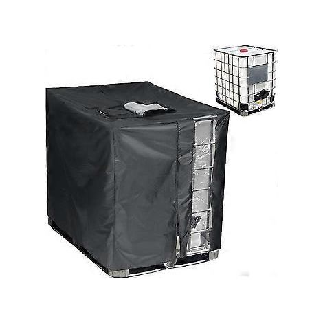 1000-Liter-IBC-Tankabdeckung, wasserdichte Regentonnenabdeckung, Gartenwassertankabdeckung mit Reißverschluss, Schutzhülle für IBC-Container