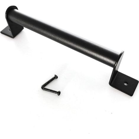 Poignée de Porte Grange Quincaillerie Noire Robuste pour Porte de Grange en Acier au Carbone avec poignée de Porte Robuste pour Porte de Grange coulissante 23cm A (1/5)