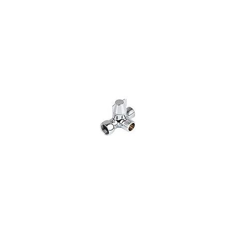 Robinet 3 voies en laiton massif, inverseur de débit pour douche, vanne de dérivation G1/2, commutateur de douche à 3 sorties, adaptable aux pommes de douche et bras de douche (1/5)