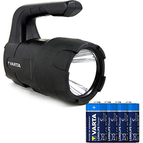 Varta – Lampe torche indestructible 6W – LED haute performance 400 lm – Étanche IP54 – Résistante aux chocs jusqu'à 4 m – Longueur 147 mm (1/9)