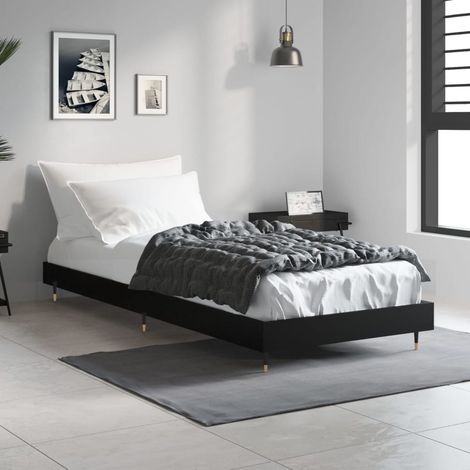 vidaXL Giroletto Nero 75x190 cm in Legno Multistrato (1/4)