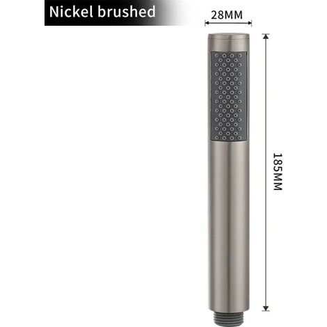 (BN Shower) Pommeau de douche à main en laiton brossé doré, douchette noire mate, pommeau de douche effet pluie blanc, finition chromée économique (1/4)
