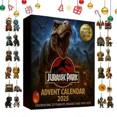 Calendrier de l'Avent Jurassic Park 2025, 24 jours, dinosaures, acrylique, F jkw