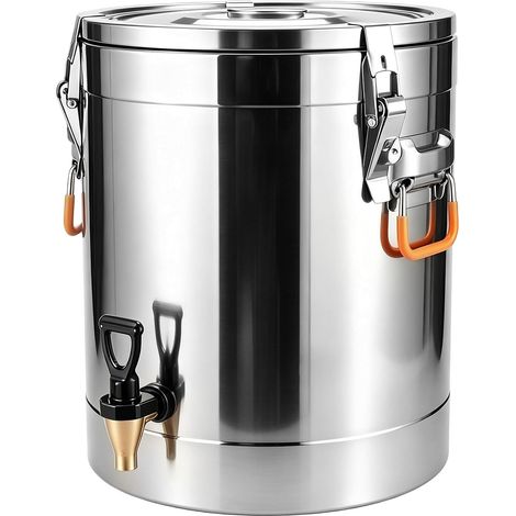 Récipient Isotherme 30L en Acier Inoxydable 304, avec Robinet, pour Soupe (1/5)