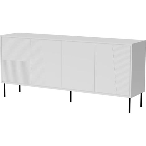 Kommode ABUDABI 200 cm 4D vier türen MDF-platte matte weiße front
