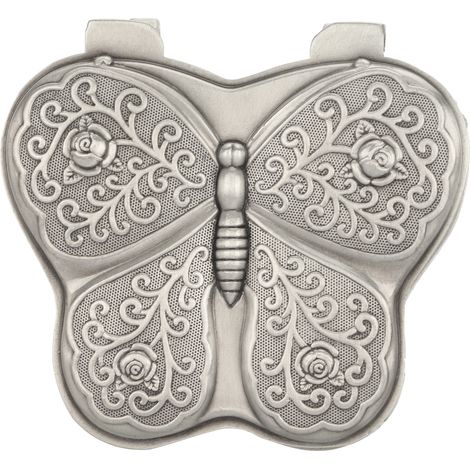 Boîte à Bijoux Papillon en Métal avec Gravure Délicate, Écrin pour Colliers et Boucles d'Oreilles (1/5)