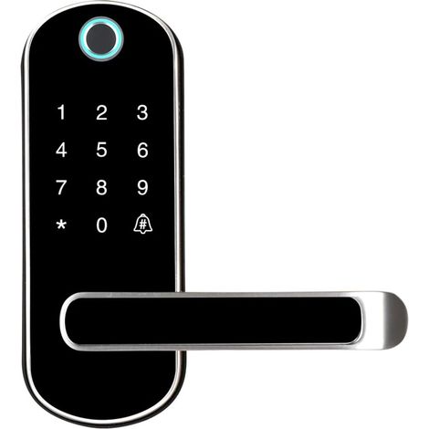 Verrouillage intelligent Approprient digitale Smart Lock, WiFi Applotant Bouton étanche Pinype Pinypad Serrure de porte électronique, verrouillage de la télécommande biométrique Serrure de porte d'ent (1/5)