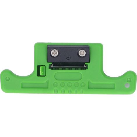 5-adriges Glasfaser-Abisolierwerkzeug, Spleißwerkzeug für Längs-Flachbandkabel für Kabel von 1,9 bis 3,0 mm², grün (1/5)