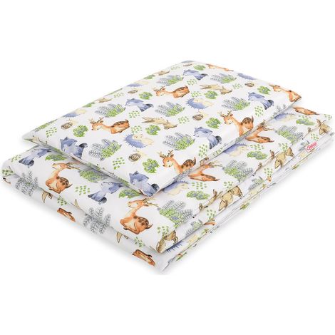 2-teiliges Kinderbettwäsche-Set aus Baumwolle, 120 x 90 cm – Waldabenteuer (1/3)