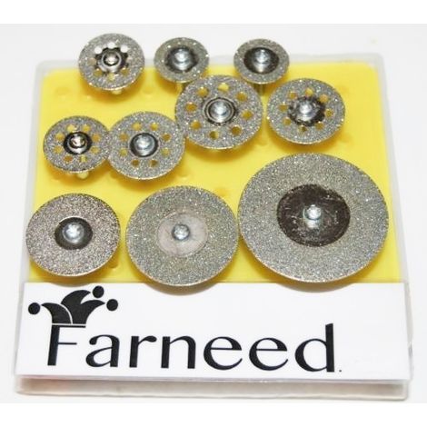 SET 10 DISCHI DIAMANTATI PER DRIMEL DREMEL FRESE DISCHETTI DISCO METALLO