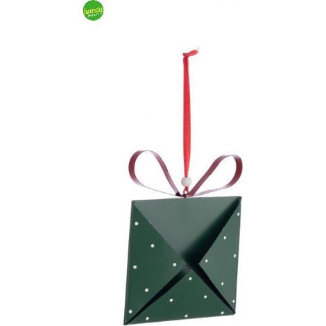 Pendaglio birck bizzotto busta verde con pois