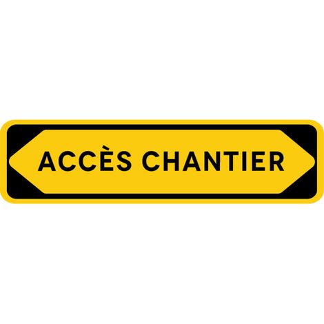 Signalisation de Travaux Temporaires Panneaux de Travaux Temporaires. Danger Chantier Temporaire - Accès chantier - Panneau rétroréfléchissant