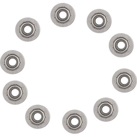 10pcs U624ZZ U Groove Ball Bearing Guide Pulley For Rail Track Linear Motion System 4137mm