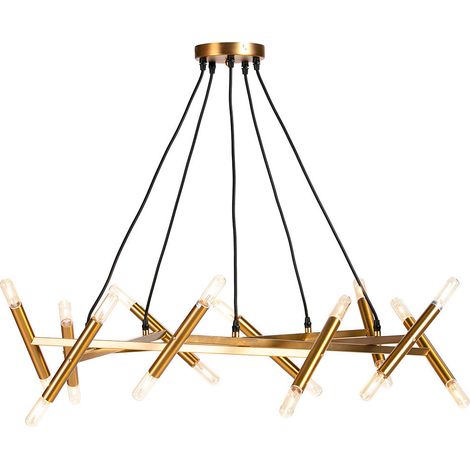 Suspension 10 branches métal doré Diari L 85 x H 14 x P 85 cm (1/2)
