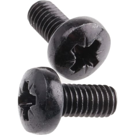 Vis à métaux RS PRO M6 à tête Cylindrique Pozidriv en Acier, 12mm ( Prix pour Sachet de 100 )
