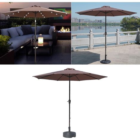 Sonnenschirm für den Außenbereich, Terrassenschirm, Campingschirm, Ständerschirm, zentraler Sonnenschutzschirm für den Garten, Kurbel-Strandschirm, Café-Sonnenschirm. (1/5)