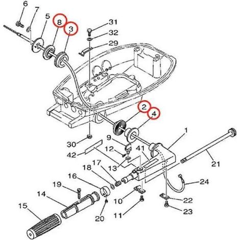 Bague de papillon des gaz pour moteur hors-bord Yamaha T5 HP 6E0-42129-02 6E4-42129-00 90386-26M33 90386-26M30 (1/5)