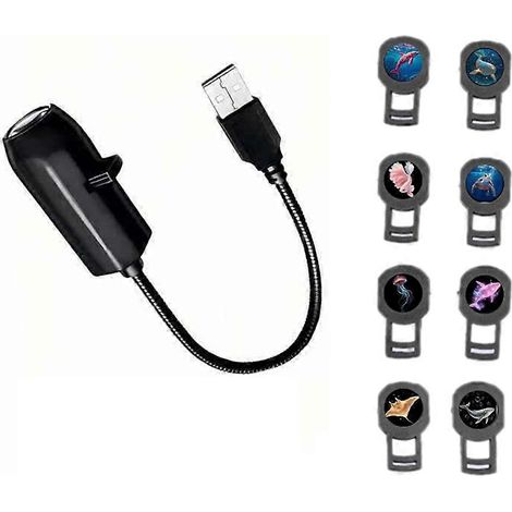 USB Projection Night lampe Underwater Theme décor lampe Romantic mur Ceiling décor Holiday Party Ambient Lighting (1/3)
