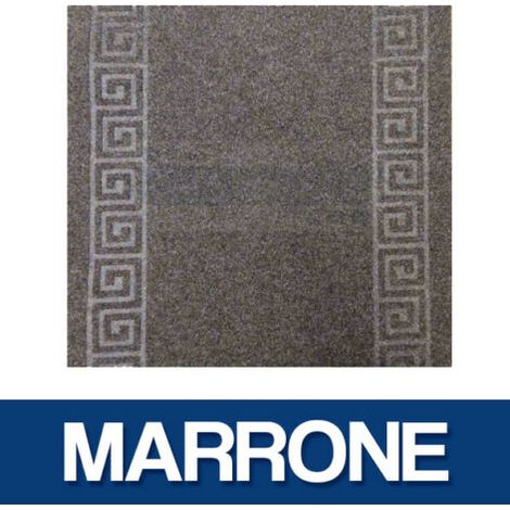 TAPPETO PASSATOIA ANTISCIVOLO DA INTERNO CORRIDOIO CORSIA H 67 CM AL MT (50522V) MARRONE (50523) (1/2)