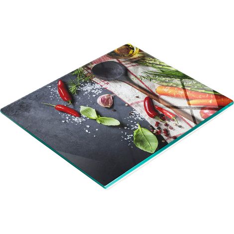 Tagliere e vassoio da cucina decorativo in vetro 60x52 cm (1/5)
