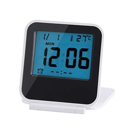 Réveil de voyage numérique, mini calendrier de réveil portable pliable (1/5)