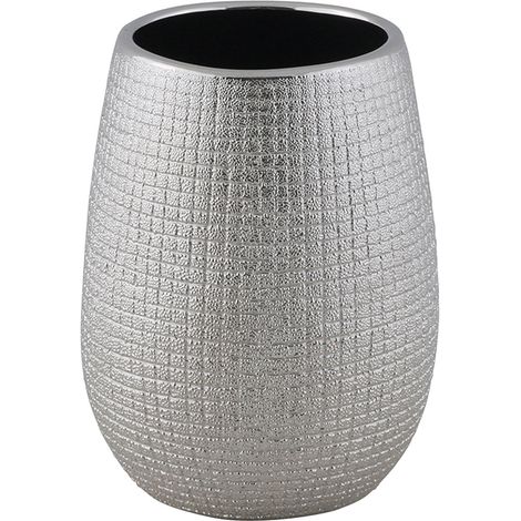 Bicchiere Porta Spazzolino Hollywood Silver