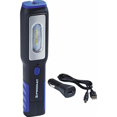 Lampe baladeuse à accu à LED 3,7 V 1200 mAh ABS-boîtier Li-Ion 60-250 lm temps de chargement 2-3 h PROMAT (1/4)
