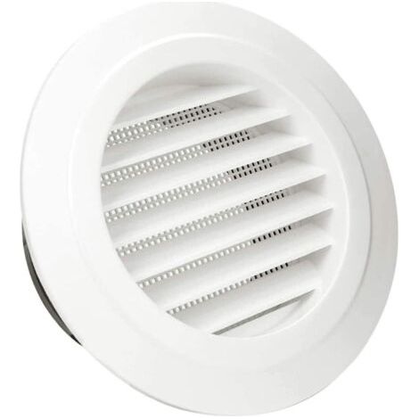 Bouche de Ventilation,4" Grille de Ventilation Ronde ABS avec Anti Insectes Grille de Protection pour Conduits,Bouche de Ventilation avec Grille de Protection (ø100mm) (1/5)