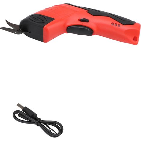 Ciseaux électriques 4.2V avec interrupteur de sécurité charge Type C cisailles sans fil pour carton, cuir, plastique, tapis rouge 1 tête tungstène (1/4)