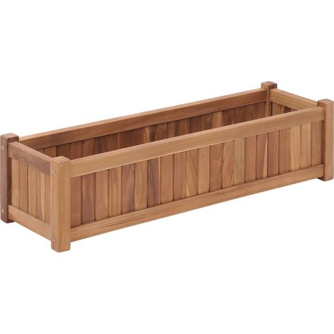 vidaXL Letto Rialzato da Giardino 100x30x25 cm in Massello di Acacia (1/5)