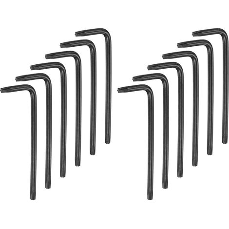 12 Pcs T10 Sécurité Anti Sabotage Torx Étoile Clé Bit Noir (1/5)