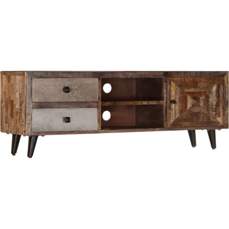 TV-Schrank 118x30x40 cm Massivholz Mango