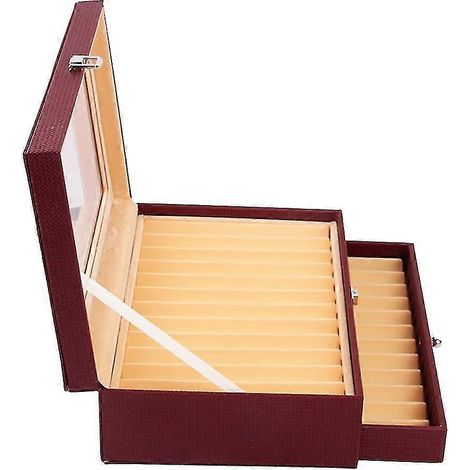 Présentoir à stylos 24 emplacements, boîte de rangement en polyuréthane à 2 couches pour stylos plume - Jewelry Izer (1/4)