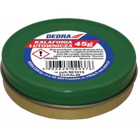 Flusso per saldatura dedra 31kal45 45g stagno in latta