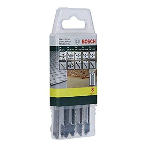 Bosch Home and Garden 2607019459 Set 8 Lame Seghetto Alternativo Legno/Metallo/Plastica, Attacco U, Nero