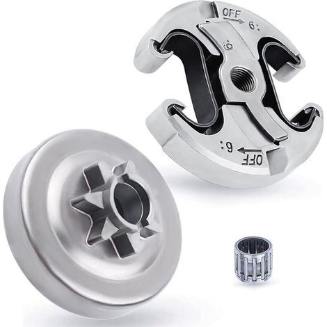 Pignon et Embrayage pour Husqvarna 455 460 Rancher, 7-Dents 3/8 Pignon avec Embrayage et Roulement Kit Tambour d'embrayage Pièces Tronçonneuse Accessoire (1/5)