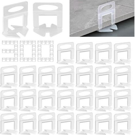 300 Pièces Croisillon Carrelage Autonivelant Croisillon Carrelage Croisillon Autonivelant 1.5mm Kit Joint Carrelage Système de Nivellement des Carreaux pour Carrelage Carrelage Sol Carreaux de Mur (1/4)
