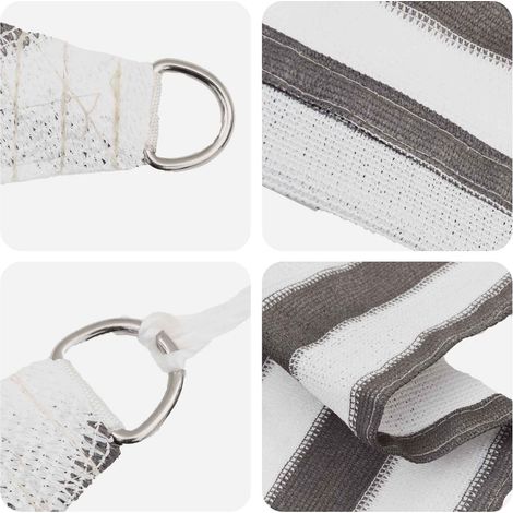 vidaXL  Sunshade Sail  Light Grey and White 4.5 x 4.5 m HDPE