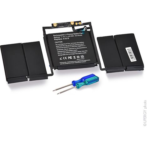 NX - Batterie ordinateur portable compatible Apple 11.4V 4314mAh - A1819 (1/2)