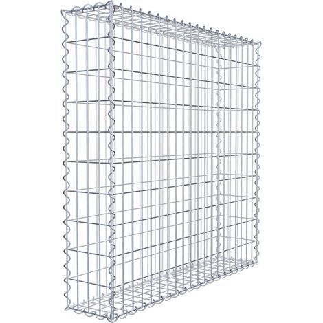 Gabiondeco - Gabion 100 cm x 100 cm x 20 cm (L x H x P). mailles 5 x 10 cm. Spirale - Made in Germany (1/5)