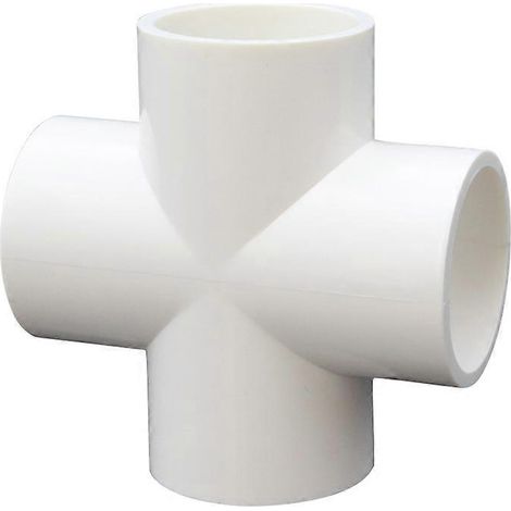 Lot de 10 connecteurs en PVC à 4 voies (32 mm) pour la construction de structures de serres robustes et de meubles. (1/5)