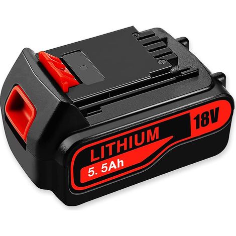 Pdstation – Batterie Li-Ion 18V 5.5Ah pour Black+Decker – Compatible outils 18V et 20V – Performance durable pour projets de bricolage - LB2X40
