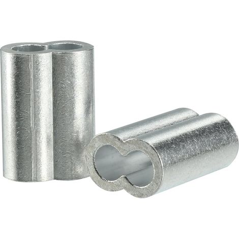 carte d'approvisionnement 5 pièces 10 mm 3/8 pouce câble fil acier manchon en aluminium clip boucle