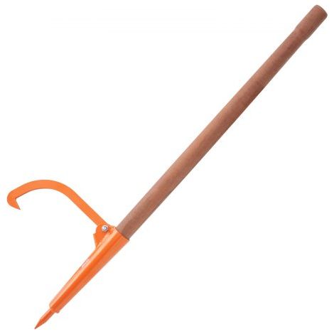 Elevador de Troncos con Mango de Madera Recubierto de Goma de 1180mm Gato para Troncos de Diámetro de hasta 18" Gancho para Troncos Resistente a la Oxidación para Rodar, Elevar y Girar Troncos (1/5)