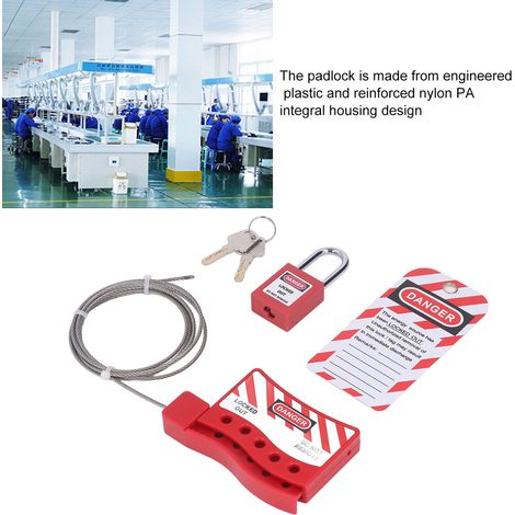 Câble de verrouillage en acier inoxydable, métal réglable, résistant aux chocs, pour l'industrie.