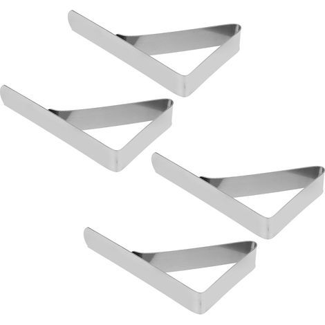 Pinces robustes en acier inoxydable pour nappe de table, anti-dérapantes, motif feuilles (1/5)